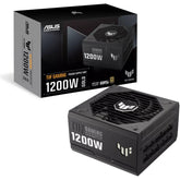 Asus Tuf Gaming 1200w Fully Modular Power Supply, 80 Plus Gold Certification, Atx12v, 135mm Axial Tech Fan Design, Proteive Pcb Coating, Atx 3.0 Compatible, Black - CompuMe